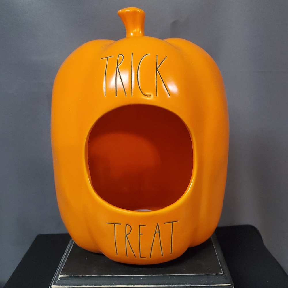 Rae Dunn Orange TRICK OR TREAT Pumpkin